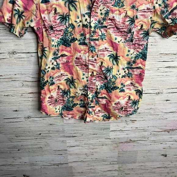 Billabong floral button down shirt men’s  tee size small pink - Picture 2 of 8